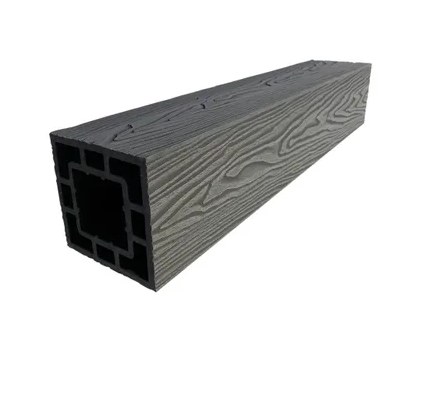 Столб из ДПК серия SIMPLEX 120х120мм Графит